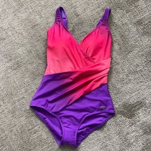 New Pink/Purple Ombré one piece swim.  Size 6.